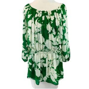 Talbots Floral Tie Back Top, Wide Scoop-neck, size 4